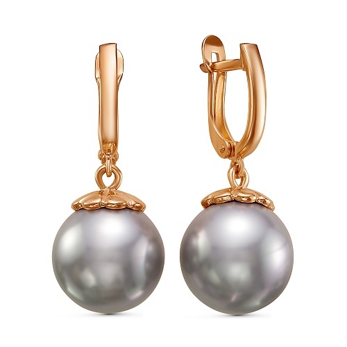 Серьги 3468239Кс с золочением и стеклом