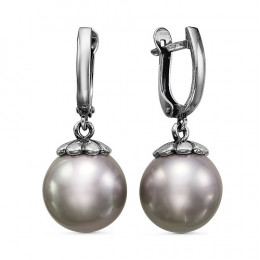 Серьги 3468238Кс с серебрением и стеклом